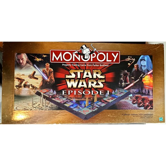 STAR WARS: Episode 1  Monopoly Complete Set   3-D Collectors Edition Excellent - Picture 1 of 16